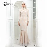 

Fashion Customized design dresses malaysia Modern with lace women Baju Kurung