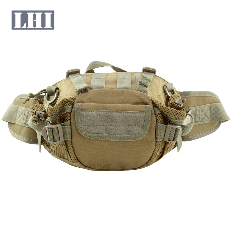 

LHI Custom Waterproof Oxford Military Messenger Tactical Men Fanny Pack Sling Waist Belt Shoulder Crossbody Bag