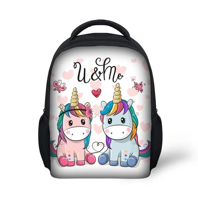 

Kids Kindergarten Horse School Bags Girls Schoolbag Toddler Book Bag Backpack Set Mini 12 Inch Mochila Escolar, Customized