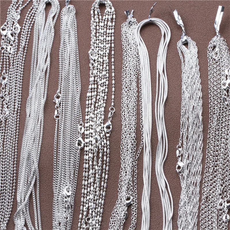 

Wholesale Men Women Silver Plated Brass Twist Snake Link Chain Necklace Miami Bamboo Cuban Link Neacklace Chain