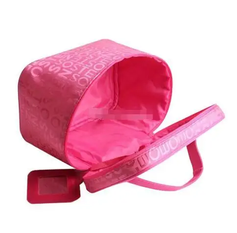 

Portable cheap medium letter makeup bag with mirror waterproof handle cosmetic bag for teen girls with brush holder