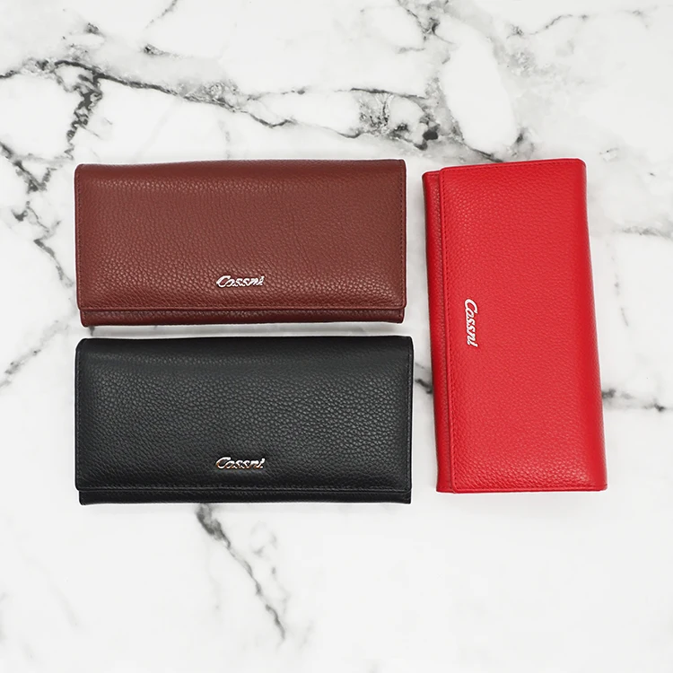 

2021 New long Korean Style Women Purse Lovely Girl's Wallet, Red,coffe,black or customized color