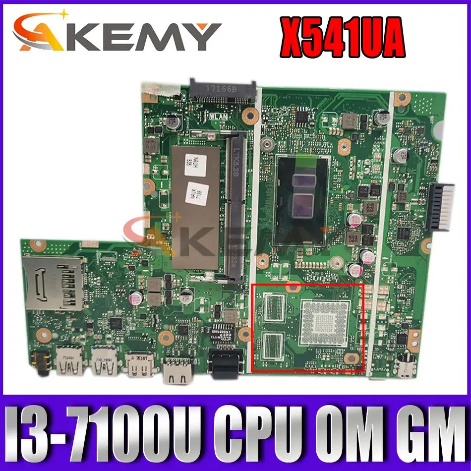 

Akemy For Asus X541UJ X541UV X541UVK X541UQ X541UQK X541UA X541UAK X541U laptop motherboard mainboard with I3-7100U CPU 0M GM