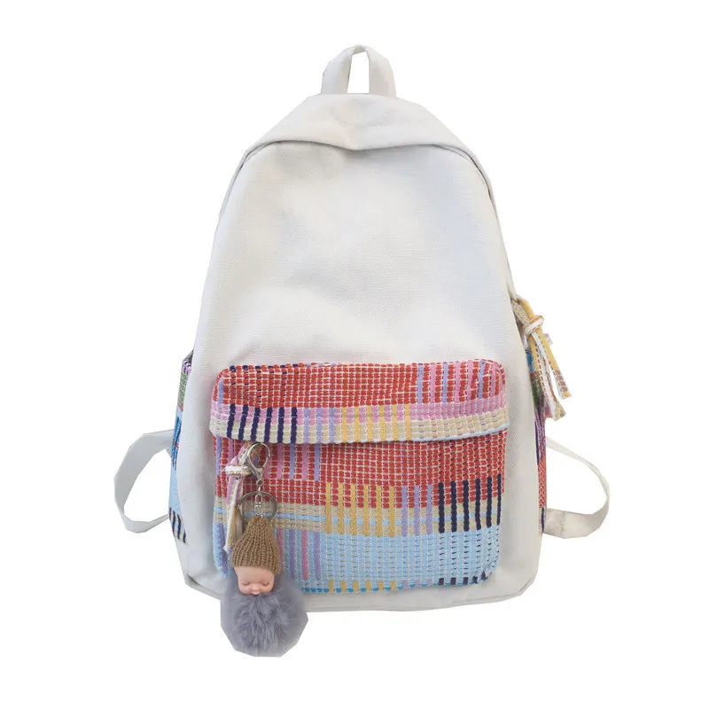 

Canvas Fabric Women Kids slim laptop backpack Teenager College Bookbag forTravel Bag Girls School Bag Leisure Backpack