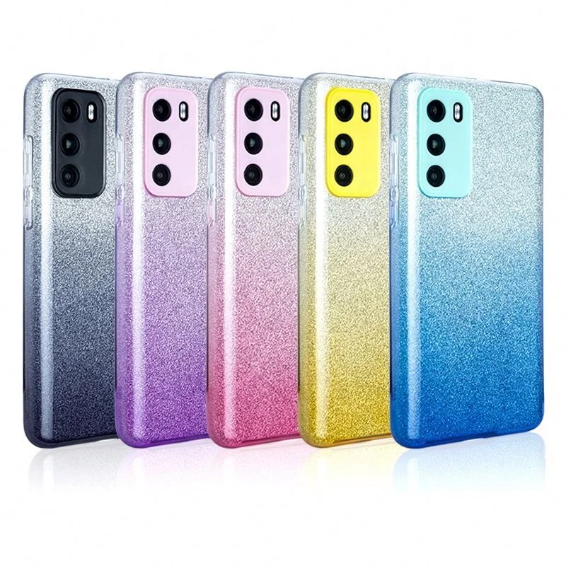 

Luxury Shiny Case Glitter Gradient Bling Phone Cover For Huawei P40, 5 colors