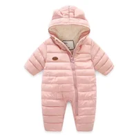 

P0114 Kids Baby Girls boys Heavy Down Winter Jacket romper for Children