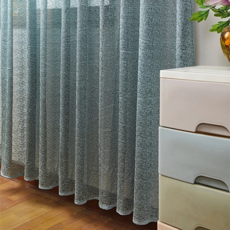 

Translucent plain Textile Frosted living room window voile tulle polyester sheer mesh fabric curtain