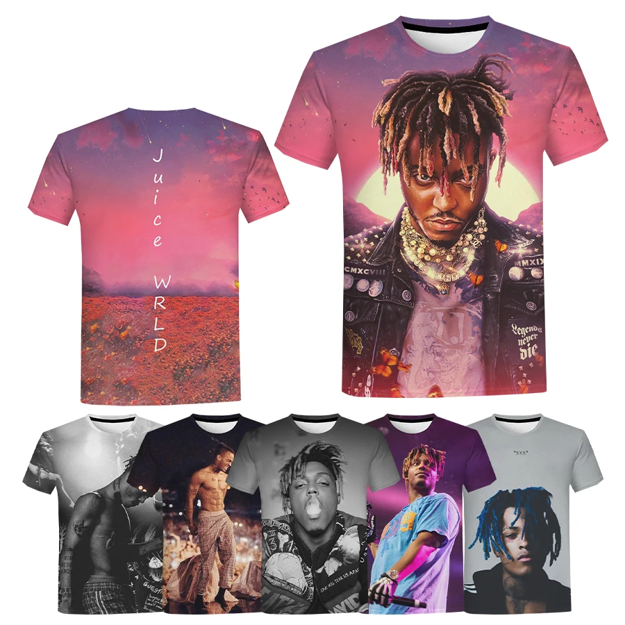 

Fashion Rapper XXXTentacion 3D Printed Shirt For Men Juice WRLD 3D Printing Shirt From Men R.I.P Streetwear Oversized Tops