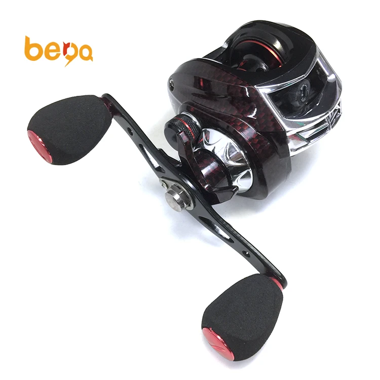 

Beierya Baitcasting Fishing Reel 17+1BB 7.2:1 Shielded Bearings Baitcaster Right Hand Reel For Casting Rod, Red, as picture or custom color