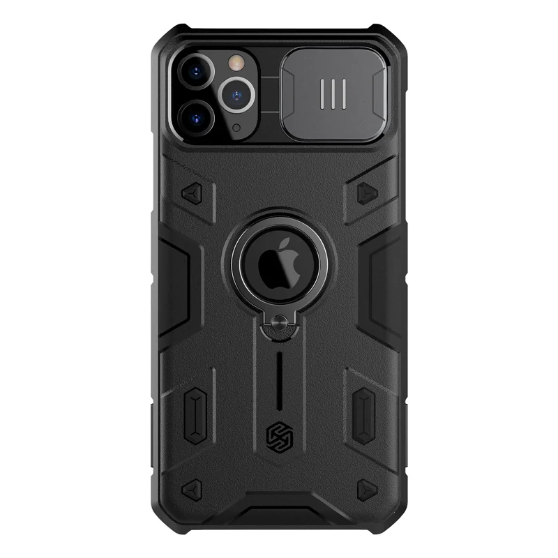 

Amazon Hot Sale phone case PC case Slide Camera cover with phone holder stand mobile phone case cover bags for IP12, Black