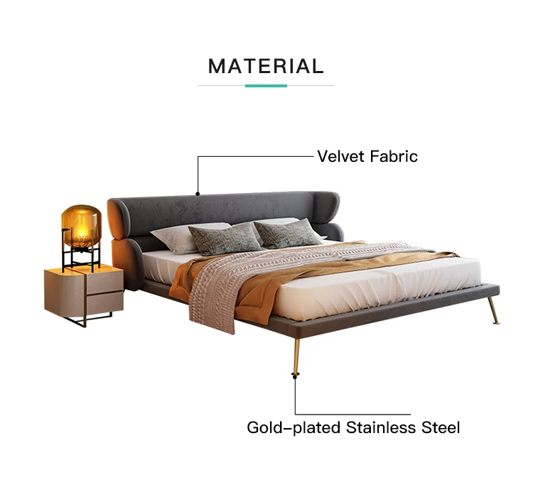 Modern Design Gold Stainless Steel Legs Bedroom Furniture Modern Luxury Double Beds Buy Modern