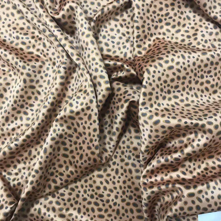 95 涤纶 5 氨纶面料豹纹印花涤纶面料