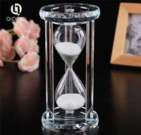 

Personalized Handmade Home decor half hour 1 hour office coffee crystal glass hourglass sand timer