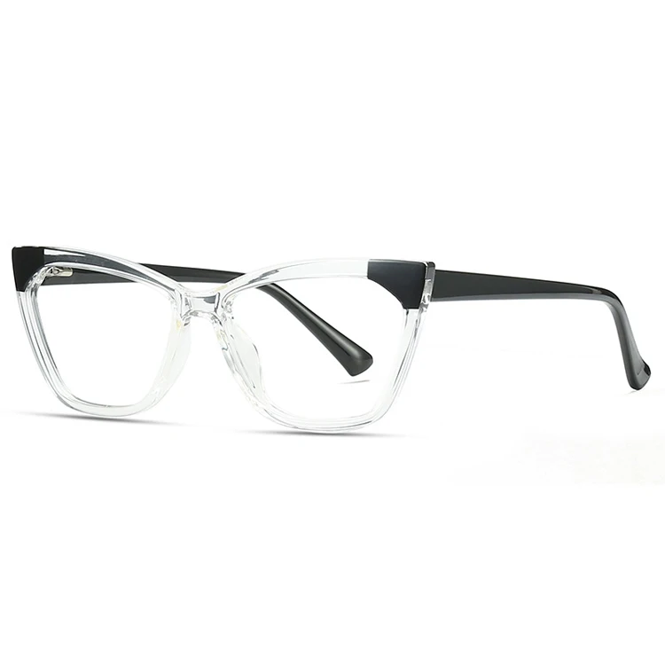 

DOISYER Wholesale high end transparent women women cat eye anti-uv glasses blue light block