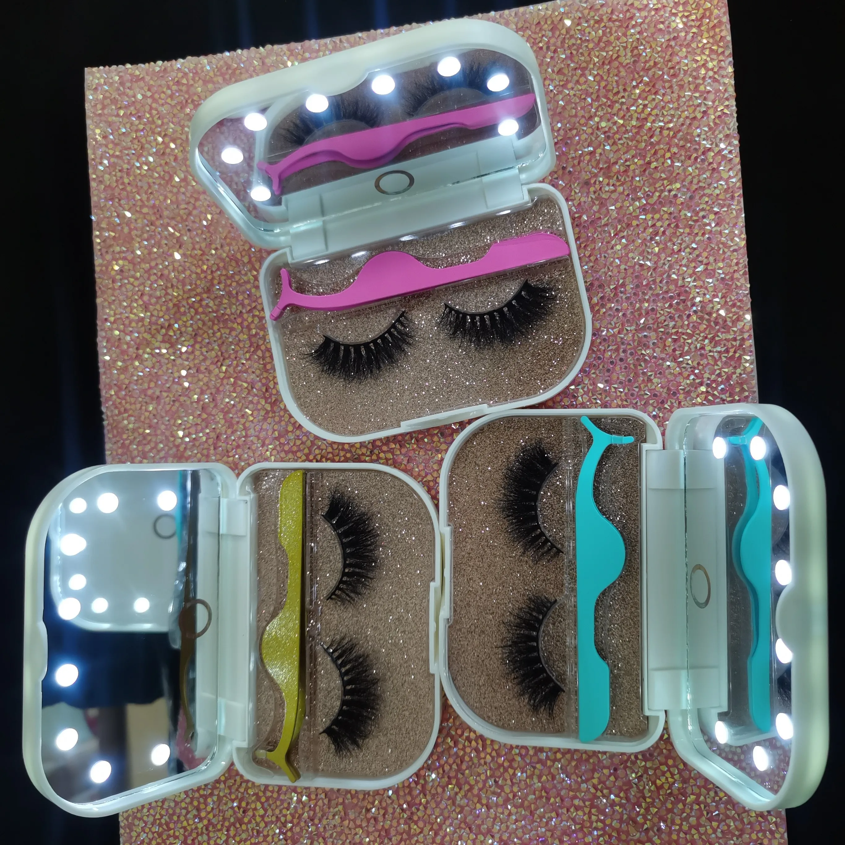 

2020 new arrivals led lashbox vanity mirror eyelash case