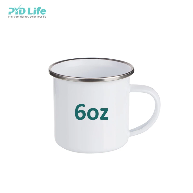 

PYD Life Newest Small Size 6oz 180ml Kids Enamel Mug Promotional Mug Coffee Metal Enamel Mugs with Custom Logo Stocked