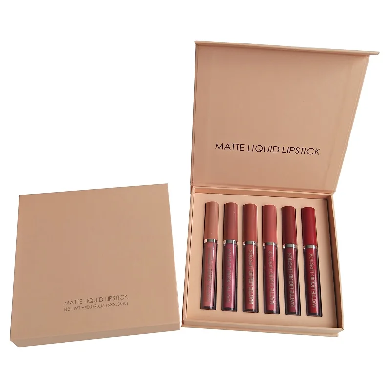 

Wholesale No Brand Matte Private Label Custom Logo Liquid Lipstick Set