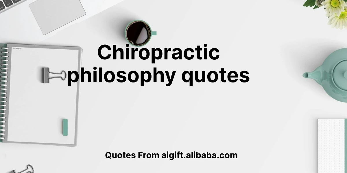 chiropractic philosophy quotes