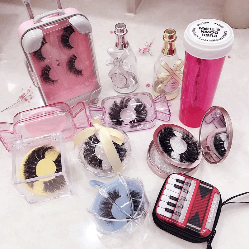 

mink lahes 3d mink eyelashes, handmade fluffy 25mm mink eyelash, Black