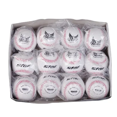 

Customized Logo 9 Inch, 12 inch PVC Leather Cork Bladder Hardball Baseball, White