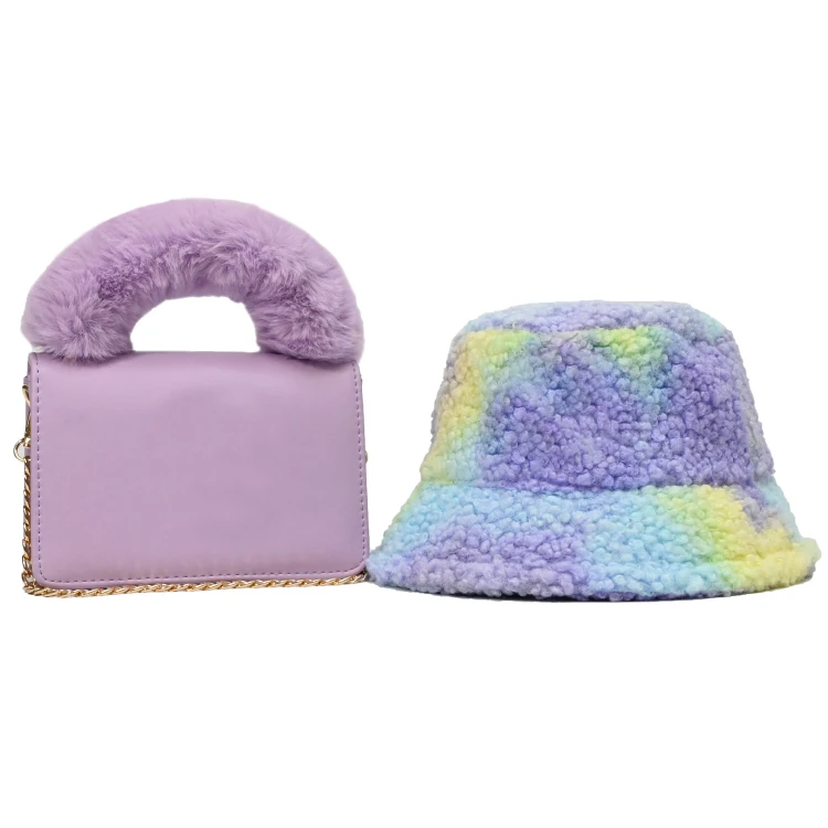 

2021 Fashionable Purse And Hat Diamond Bucket Hat And Purse, 6 colors