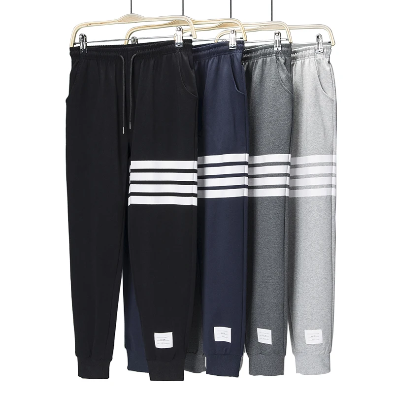 

Wholesale hip hop style custom your own gym logo sweatpants jogger pants for men, Black/gray/navy/dark gray