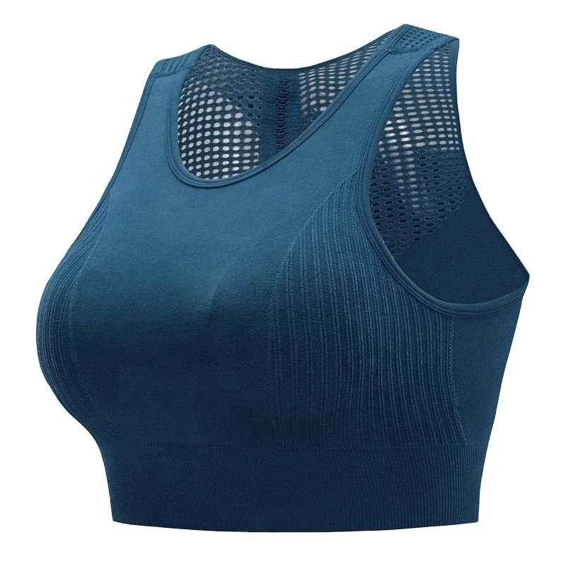 

No rims breathable yoga vest running underwear Seamless hollow-out beauty back shock-proof sports bra gathered together