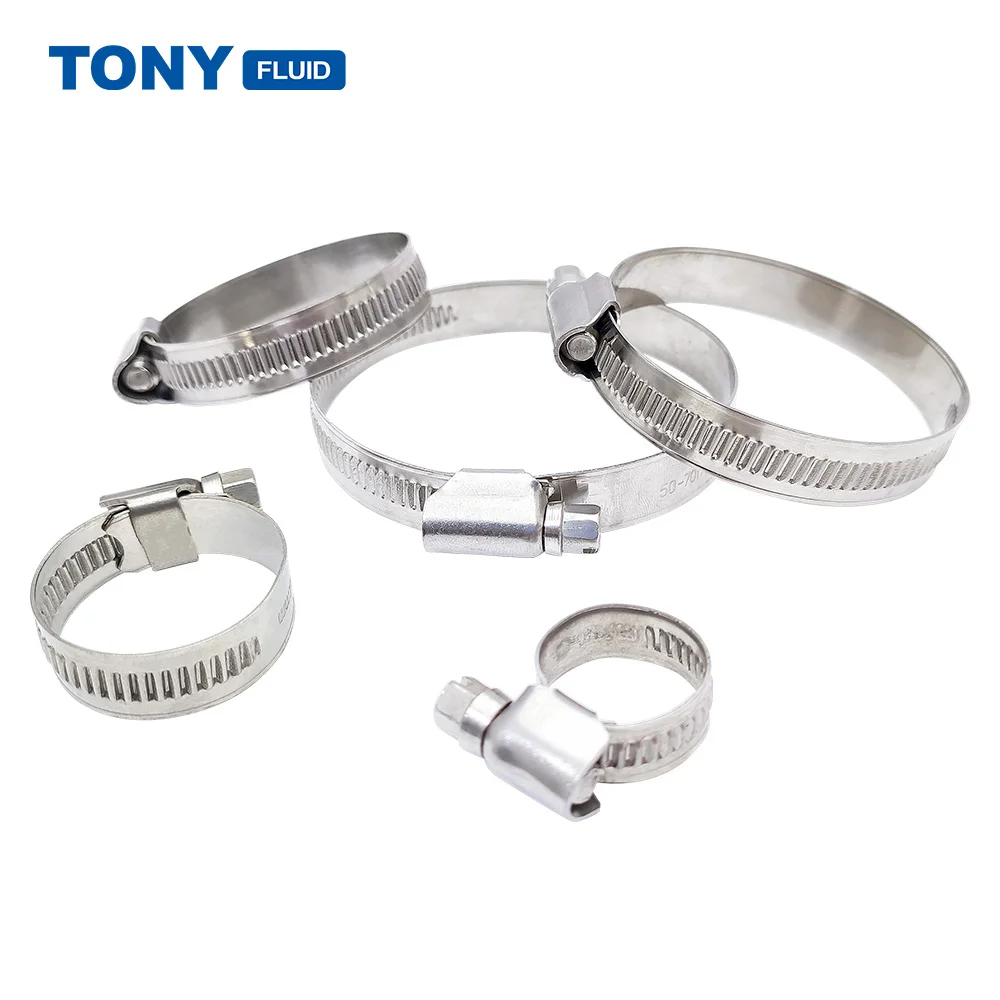 
Multi-Specification Stainless Steel Automotive Germany Type Hose Clamp 