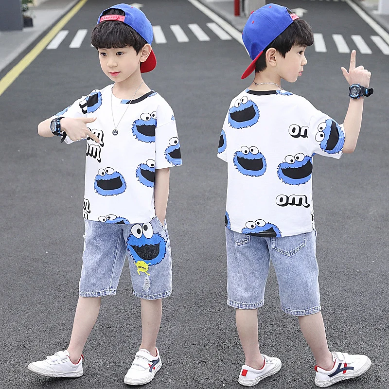 

wholesale kids Boy Clothing Sets Summer Casual Kids Boy Clothes Two Piece Outfits Shorts And T Shirt Cute Childrens Clothing