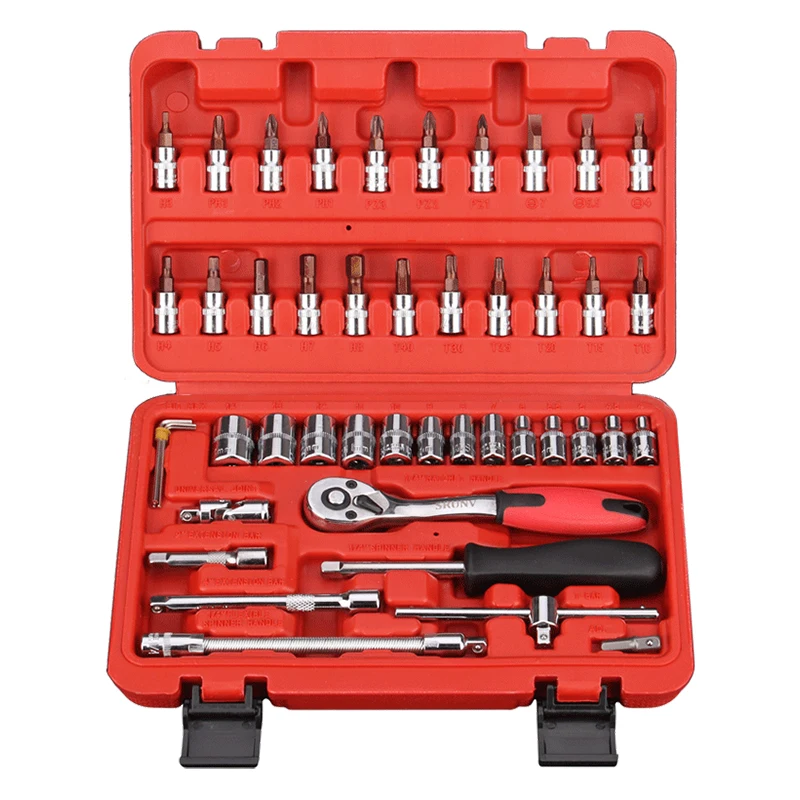 Hand Tool Kit Socket Set For Home Hand Tool Set Germany Design 1/4" Dr