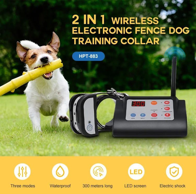 2 In 1 Wireless Electric Rechargeable Dog Fence Upgraded Indoor Outdoor