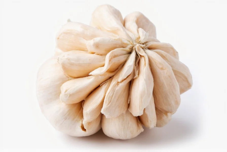 Different garlic varieties showing clove arrangement