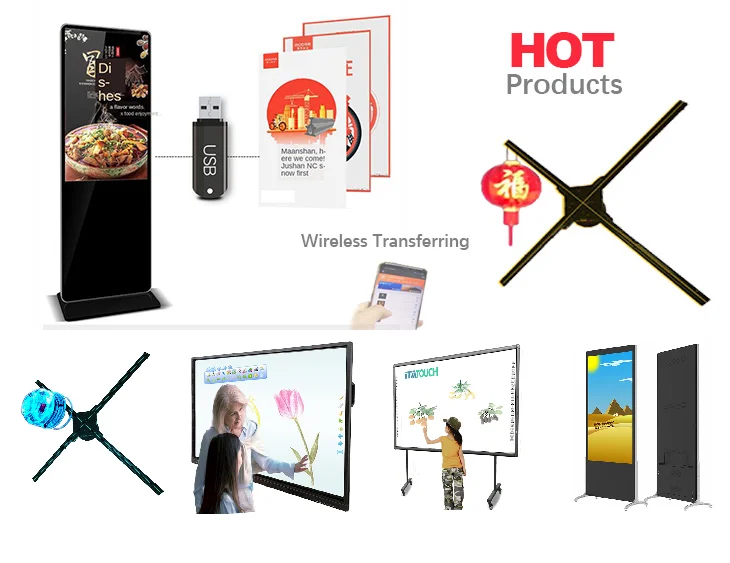 Original Factory Shop Mall 55" Free Standing Digital Display Boards With Lcd Touch Screen