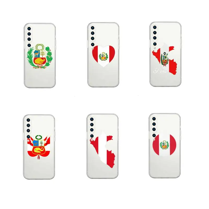 

For Xiaomi 11/10 Pro 11 Ultra 9 Case For Redmi Note 9 Pro K40 Peru flag Phone Cases Cover, Transparent case high clear cover