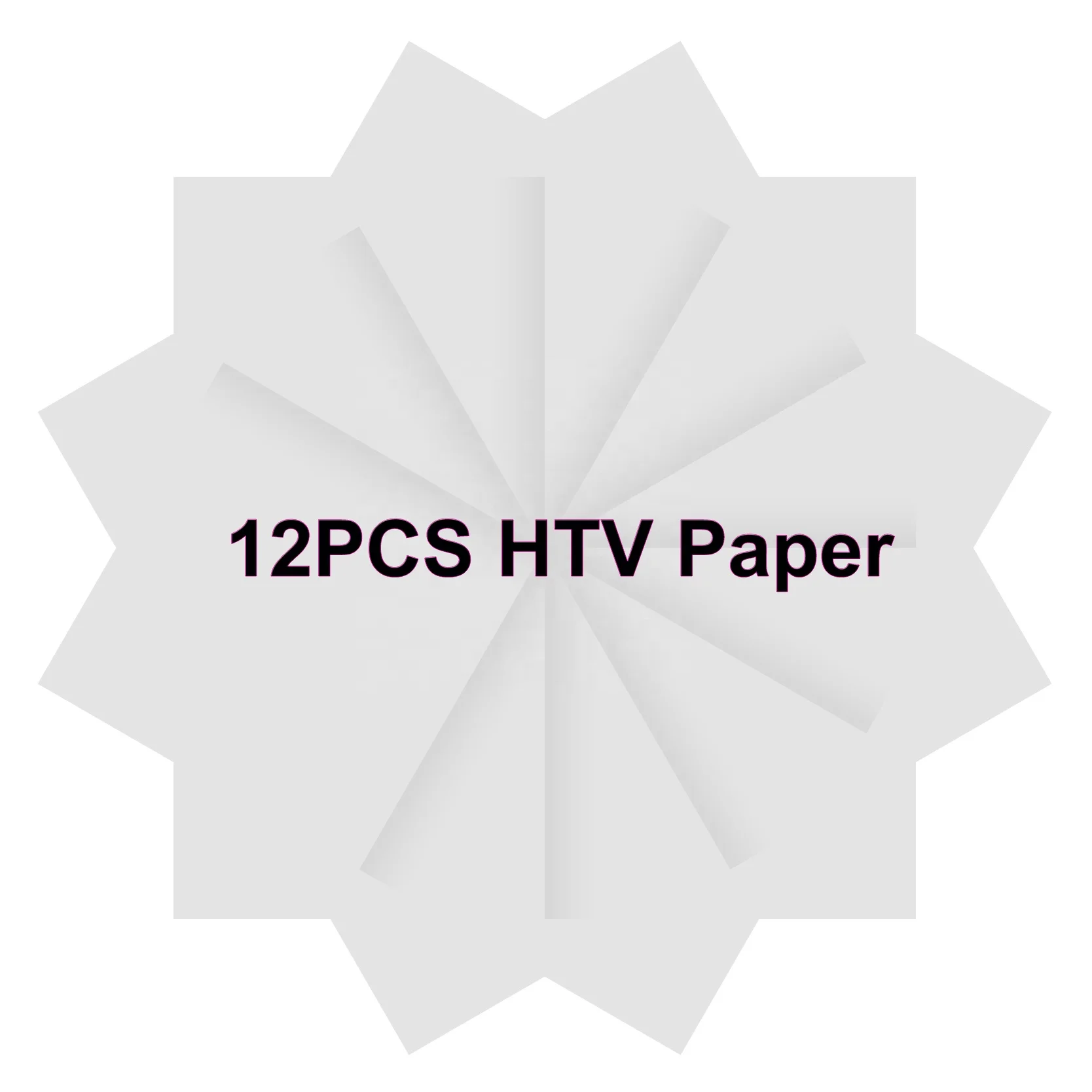 HTV Vinyl Heat Transfer Vinyl 12 Sheets White 10"x12" HTV Iron on Vinyl for Cricut & Silhouette Cameo