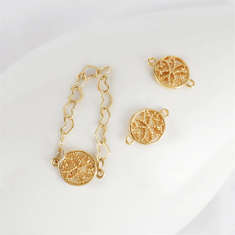 

Gold coin pendant Copper plating 18K necklace accessories jewelry making supplier connection separate chain pendants