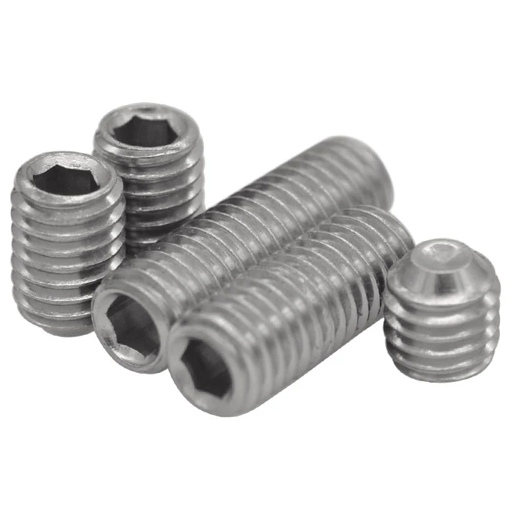 
M12*10 M12*40 SS Hexagon Socket Set Machine Screw With Flat Point 