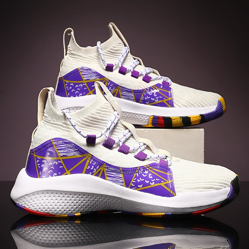

New Arrival fly knit custom basketball shoe shoes men sports new basketball shoes, Optional