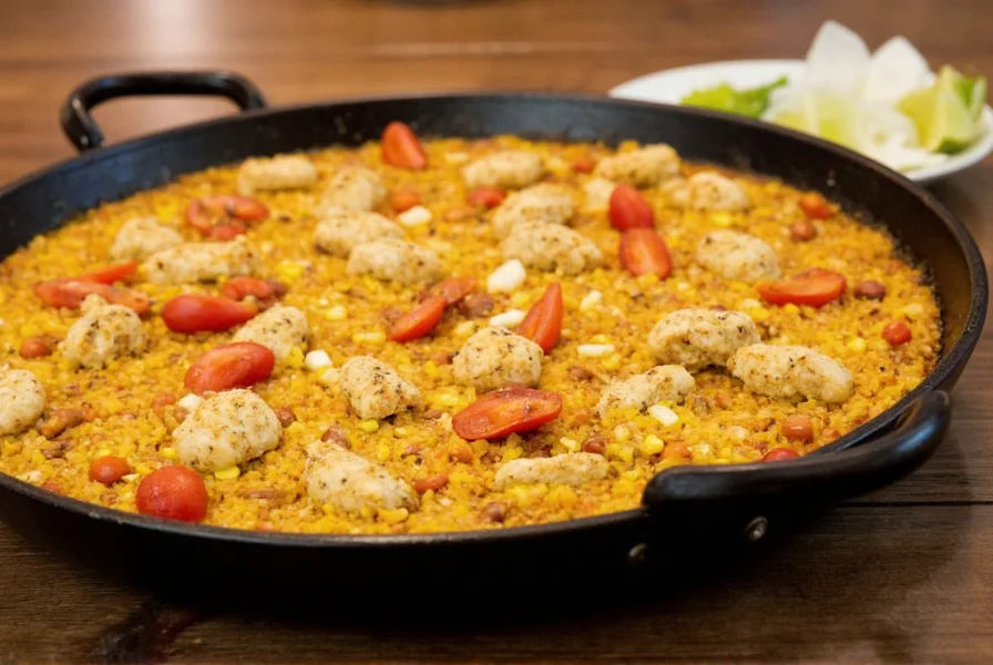 Paella in a pan