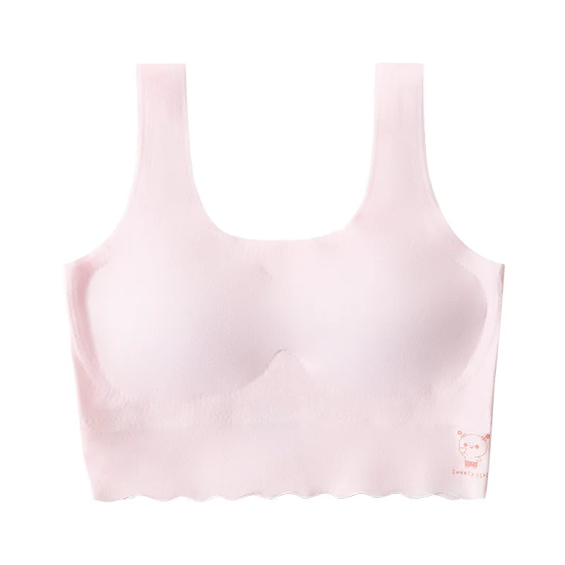 

Girls' Developmental Underwear Latex Girls Seamless Bra Primary and Middle School Students Small Vest Girls Thin Outer Wear