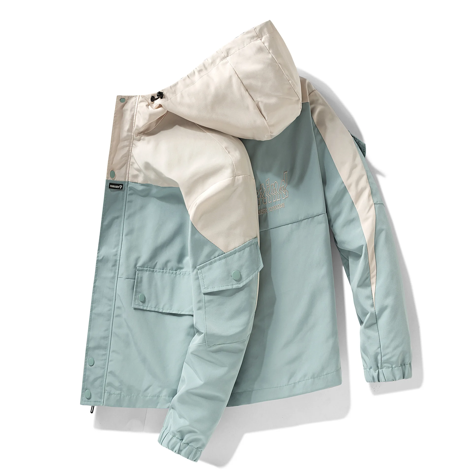 

Autumn New Arrival Men's Casual Jackets Students Fashion Multi-Pockets Hooded Jackets, Customized color