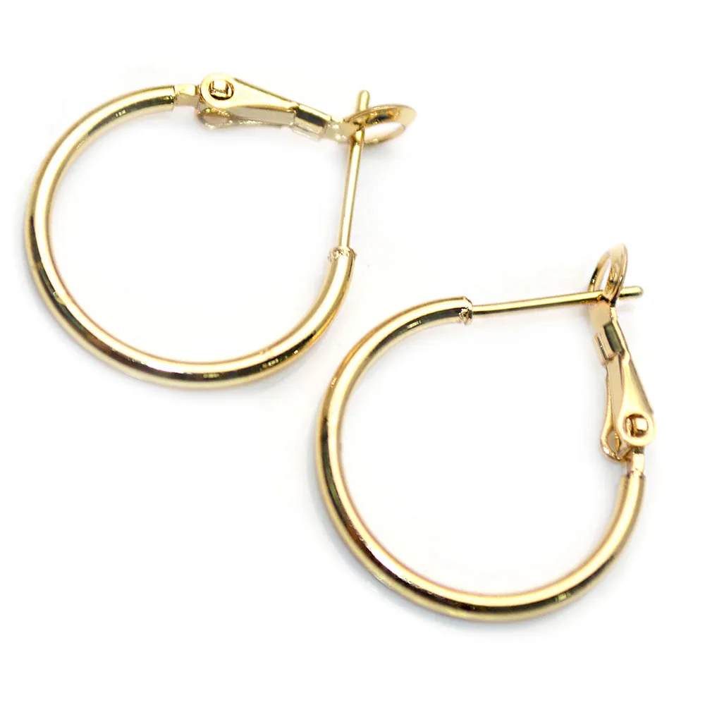 

Real Gold Electroplating 20mm Metal Round Circle Popular Hoop Earrings Jewelry Earring Findings