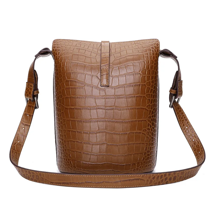 

2020 latest stylish design genuine leather ladies shoulder bucket bags womens handbags and purses