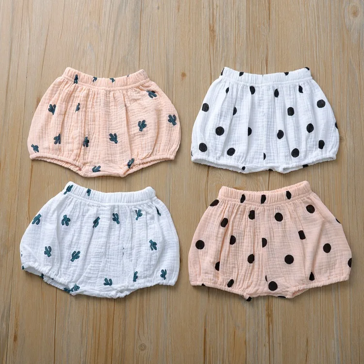 

Children's Shorts New Spring and Summer Baby Fart Four Corner Flat Pants Cartoon Pattern PP Pants