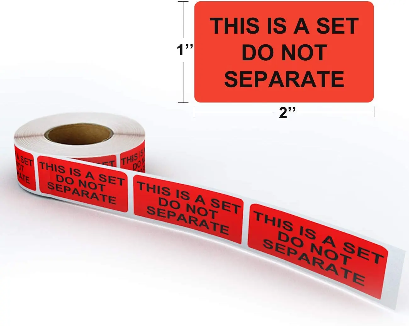 

This is a Set Do Not Separate Labels Red FBA Packing Labels 2 X 1 inch 500pcs/roll
