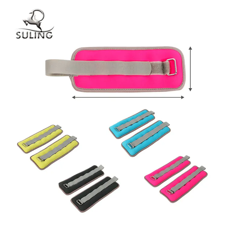 

Custom Style Adjustable Weight silicone Neoprene Material Heavy ankle pair Sand Bag, Black or do custom