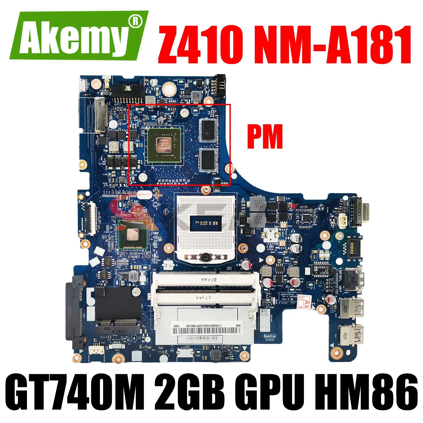 

Original For Lenovo Z410 Laptop Motherboard With GT740M 2GB GPU HM86 DDR3 AILZA NM-A181 100% Tested Free Shipping