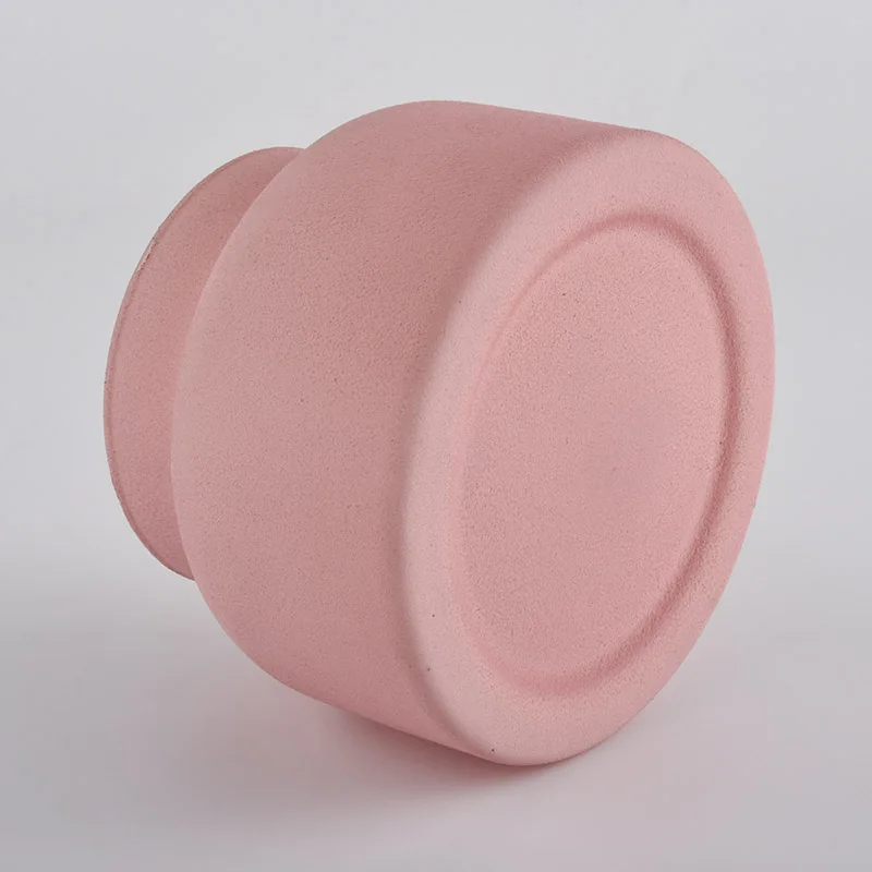 matte pink scented decorative glass candle jars