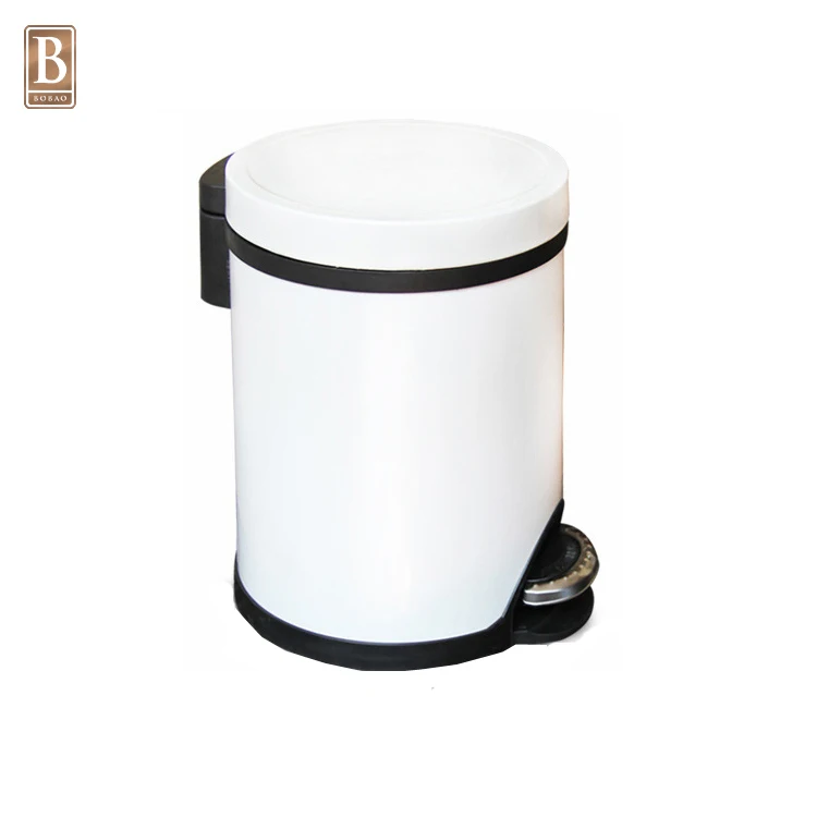 
Open Top Rolling Cover Type Round Design Stainless Steel Waste Bin Trash Can 