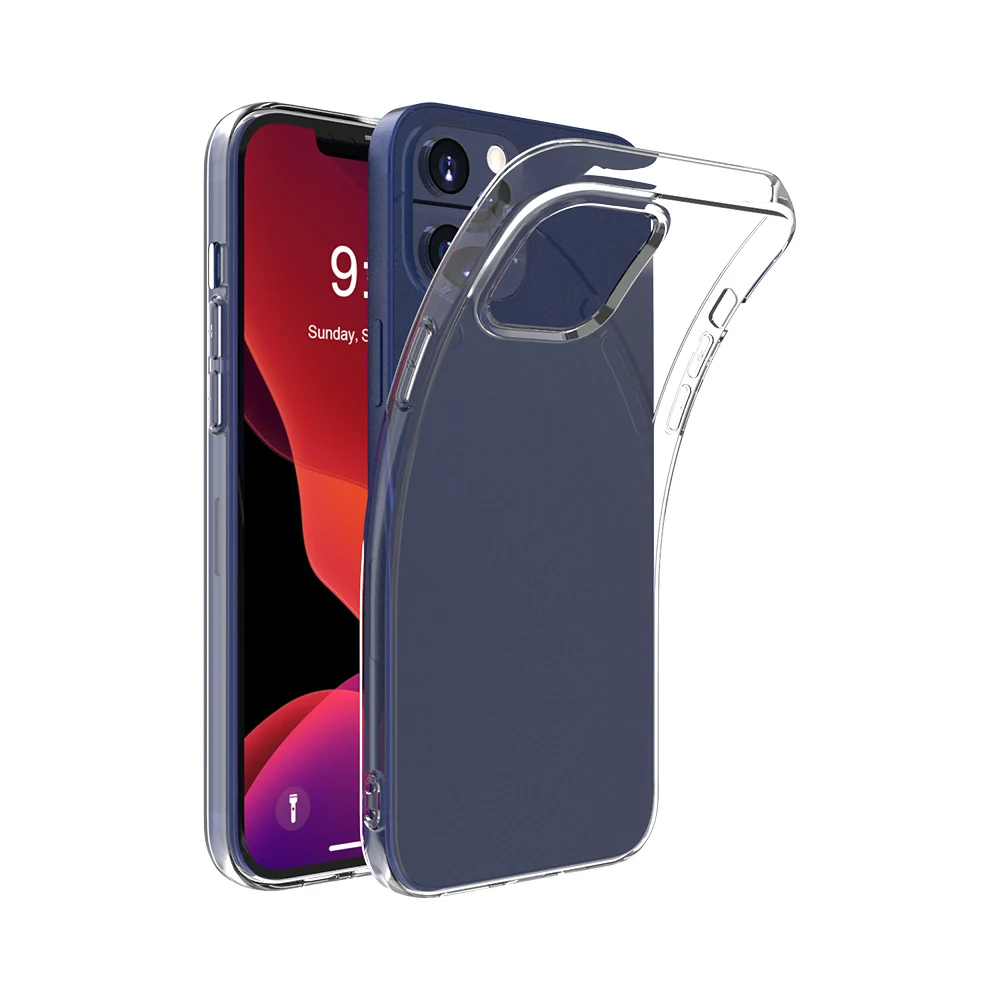 

Soft TPU Bumper Cover For iPhone 12 Case Clear Transparent TPU Phone Case For iPhone 13 11 Case mobile phone 12 Pro Max 2020, White